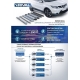 Пороги алюминиевые Rival Premium Black для Toyota RAV4 2019-2021